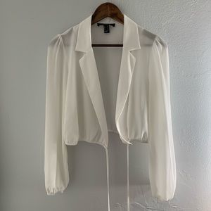 Forever 21 Cropped Sheer Jacket